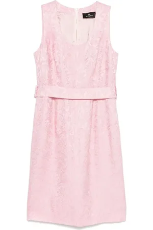 Etro Embroidered Midi Dress with Paisley Pattern