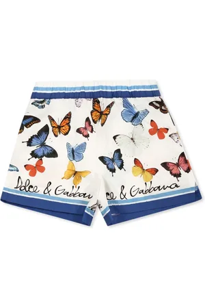 Dolce & Gabbana Butterfly Print Casual White Shorts