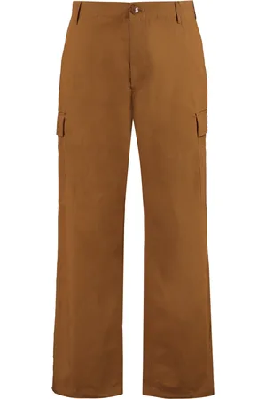 Kenzo Wide Trousers, male, , M, Cargo Cotton Trousers with Adjustable Ankles