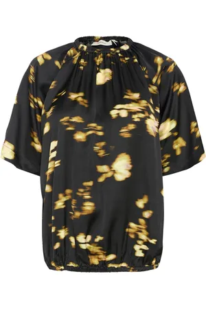 INWEAR Elegant Draped Floral Blouse