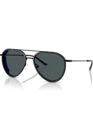 Emporio Armani Sunglasses, unisex, , 56 MM, Pilot Style Sunglasses Matte Blue