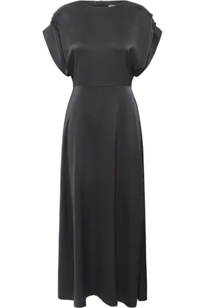 INWEAR Midi Dresses, female, , S, Charcoal Dress with Boat Neckline