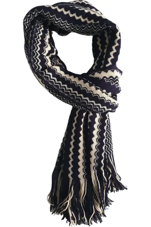 Missoni Winter Scarves, female, , ONE SIZE, Geometric Fantasy Wool Blend White