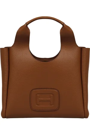 Hogan Maxi H Embossed Leather Shopping Bag