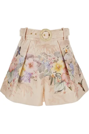 ZIMMERMANN Beige Illuminate Tuck Shorts
