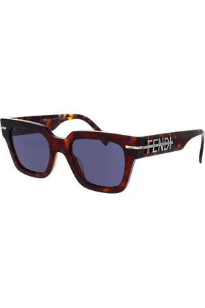 Fendi Square Sunglasses with Blue Lenses