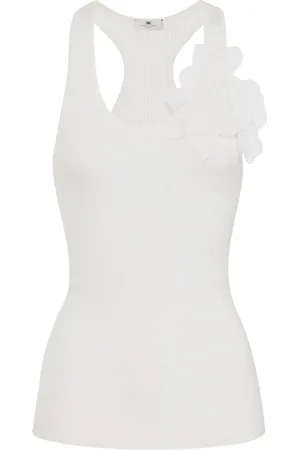 Elisabetta Franchi Ivory Top with Unique Style