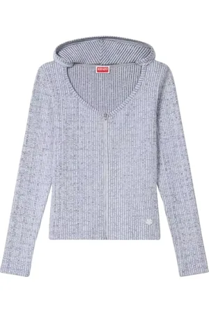 Kenzo Zip-throughs, female, , XS, Striped Zip-Up Hoodie