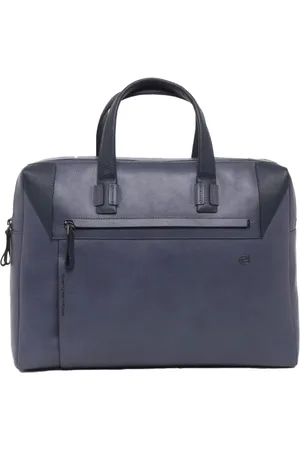 Piquadro Leather Laptop Bag with Two Handles