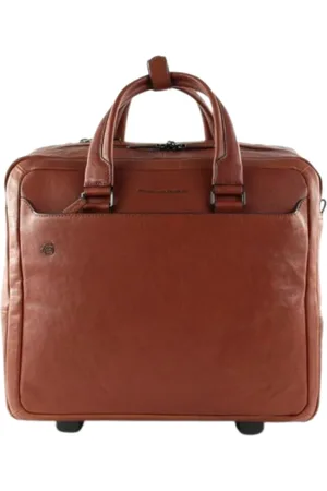 Piquadro Cabin Bags, male, , ONE SIZE, Black Square Wheeled Computer Briefcase for Men