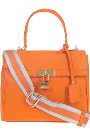Fracomina Eco-leather Crossbody Bag with Metallic Details
