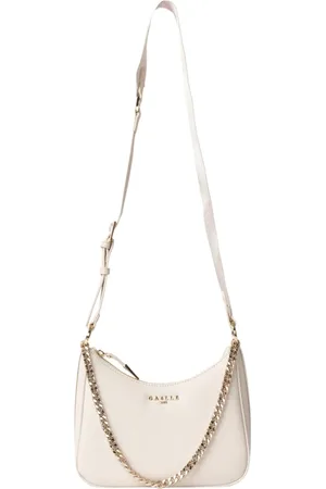GAËLLE Shoulder Bags, female, , ONE SIZE, Beige Eco Leather Logo Shoulder Bag