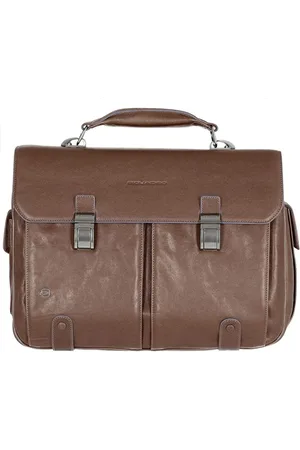 Piquadro Laptop Bags & Cases, male, , ONE SIZE, Blue Leather Laptop Bag