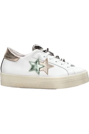 2STAR Sneakers, female, , 5 UK, Leather Platform Trainers for Women