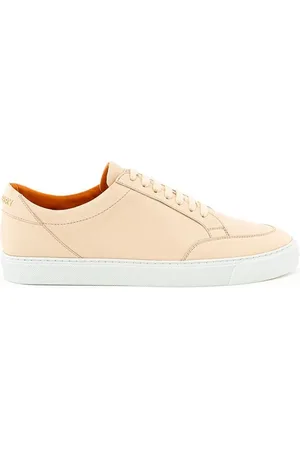 Burberry Sneakers, female, , 7 UK, Pink Leather Sneaker with Tone-on-tone Details