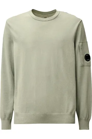 C.P. Company Round-neck Knitwear, male, , M, Textured Cotton Crewneck Jumper
