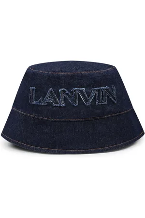 Lanvin Hats & Caps, unisex, , 56 CM, Denim Cloche Hat with Fringed Logo