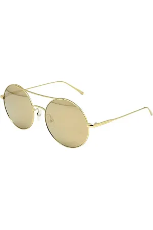 Calvin Klein Sunglasses, unisex, , 54 MM, Gold Frame Mirrored Sunglasses Ck2156S