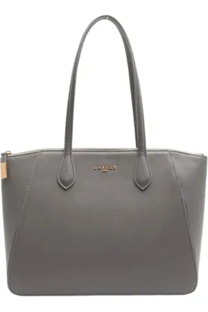 GAËLLE Metal Logo Shopper in Eco Leather