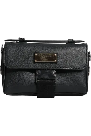 Dolce & Gabbana Logo Plaque Leather Crossbody Bag