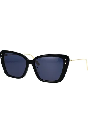 Dior Sunglasses, female, , 56 MM, Butterfly Style Sunglasses Gold Blue