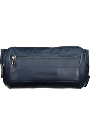 Piquadro Leather and Fabric Small Bag