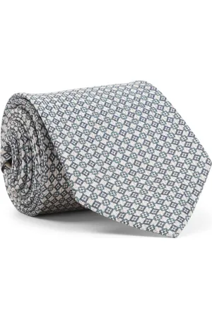 BRIONI Ties, male, , ONE SIZE, Navy Silk Tie
