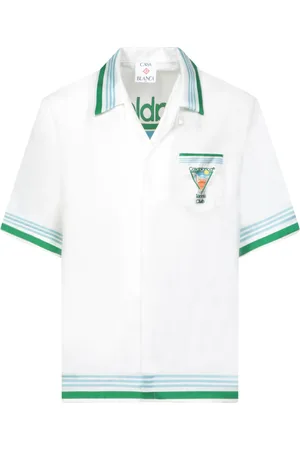 Casablanca Polo Shirt Stylish Green Stripes