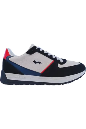 HARMONT&BLAINE Blue White Trainers with Bassotto Logo