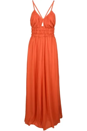Dondup Chiffon Cross-Back Long Dress