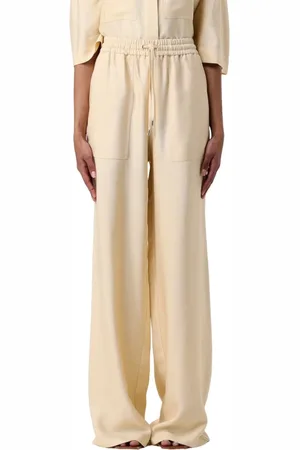 HUGO BOSS Wide Trousers, female, , XL, Drawstring Twill Trousers