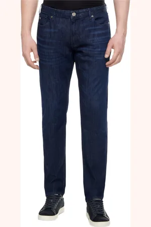Emporio Armani Slim-fit Jeans, male, , W38, J06 Worn-effect wash, slim-fit, 8 oz denim jeans
