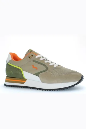 HARMONT&BLAINE Beige Bassotto Logo Trainers Suede
