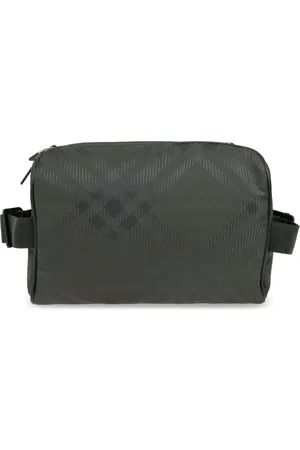 Burberry Belt Bags, male, , ONE SIZE, Check-Jacquard Zipped Belt Bag