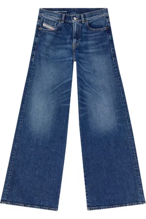 Diesel Wide Jeans, female, , W29, Flared Cropped Jeans