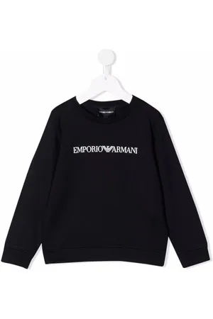 Emporio Armani Sweatshirts, unisex, , 8 Y, Navy Logo Sweatshirt