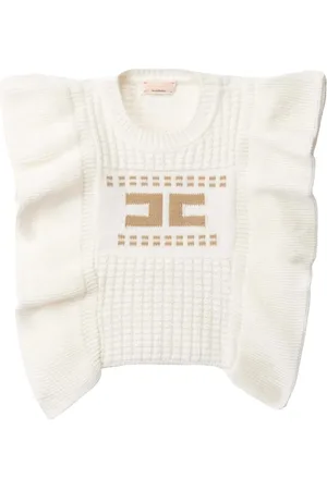 Elisabetta Franchi Cream Newborn Girl Top Fashion