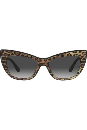 Dolce & Gabbana Leopard Cat-eye Sunglasses Grey Gradient