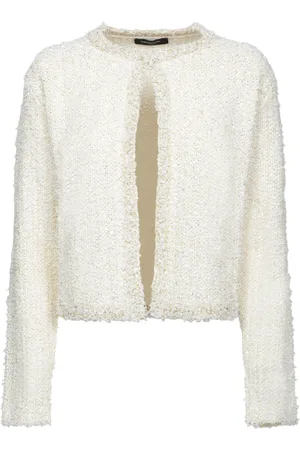 Fabiana Filippi Tweed Jackets, female, , S, Elegant Lurex Tweed Fringed Jacket