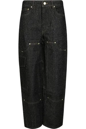 Ganni Loose-fit Jeans, female, , W27, Fluffy Denim Carpenter Jeans