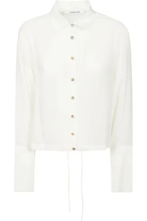 LIVIANA CONTI Shirts, female, , M, Collared Shirt with Golden Buttons