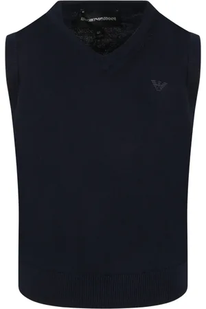 Emporio Armani Knitwear, unisex, , 4 Y, Knitted Vests with Iconic Eagle