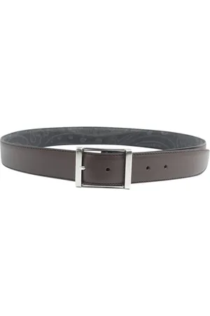 Etro Paisley Jacquard Reversible Canvas Belt
