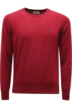 BROOKSFIELD Wool Jumper Burgundy Made in Italy