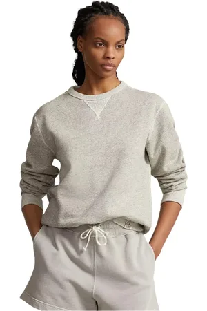 Ralph Lauren Sweatshirts, unisex, , 2XL, Grey sweatshirt with patch and logo