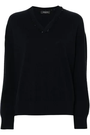 Fabiana Filippi V-neck Knitwear, female, , M, Elegant Silk Blouse