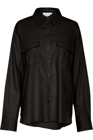 Gestuz Shirts, female, , S, Linen Shirt with Utility Pockets