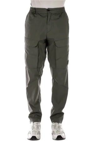 C.P. Company Straight Trousers, male, , M, Logo Front Skinny Trousers Zipper Closure