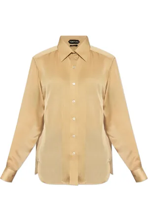 Tom Ford Fluid Charmeuse Silk Shirt With Plisse Plastron