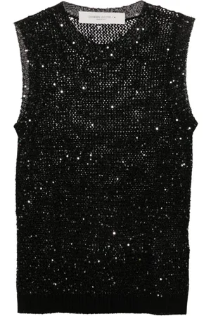Golden Goose Sleeveless Tops, female, , M, Melyssa Sequin-Embellished Knitted Top